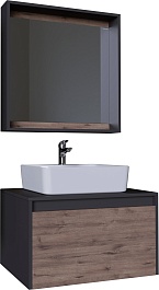 Grossman Мебель для ванной Смарт 70 подвесная веллингтон/графит – фотография-1